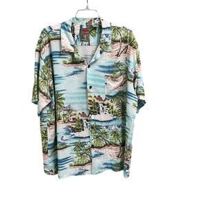 Pineapple Connection Size XL Mens Hawaiian Button Down Shirt Casual Lightweight